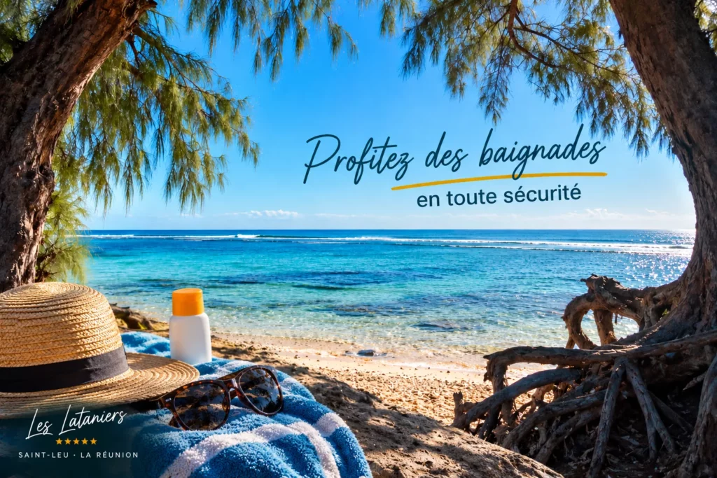 Lagon de La Réunion avec conseil de baignade en sécurité